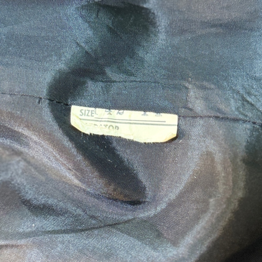 Vintage 100% Wool Herringbone Overcoat Mens Grey Long Trench Coat Made in USA - Picture 7 of 11